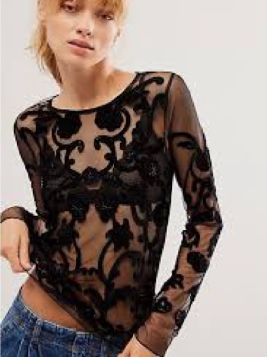 Free People Tops - Free People Shine Through Long-Sleeve Top